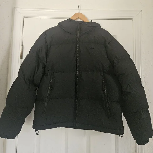 Lacoste Black Down Winter Hooded Puffer Jacket - Picture 2 of 12